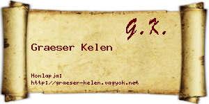 Graeser Kelen névjegykártya
